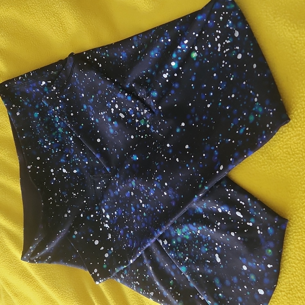 N21 Sparkly Leggings Old Navy blue, black, green + silver